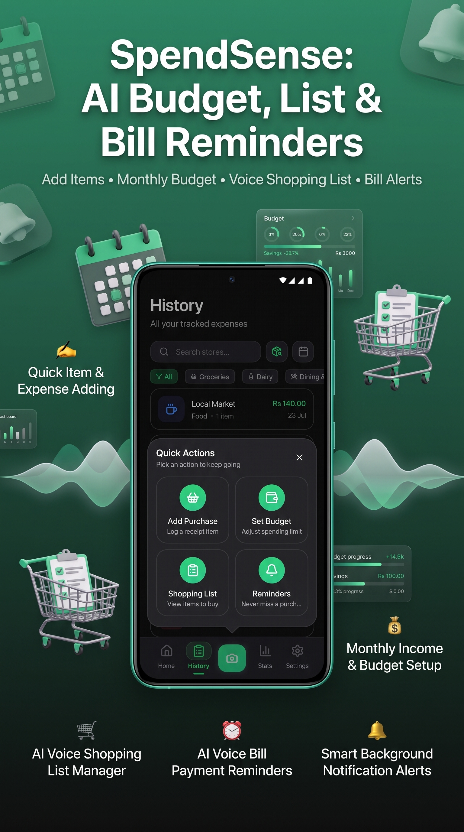 SpendSense AI Budget & Reminders