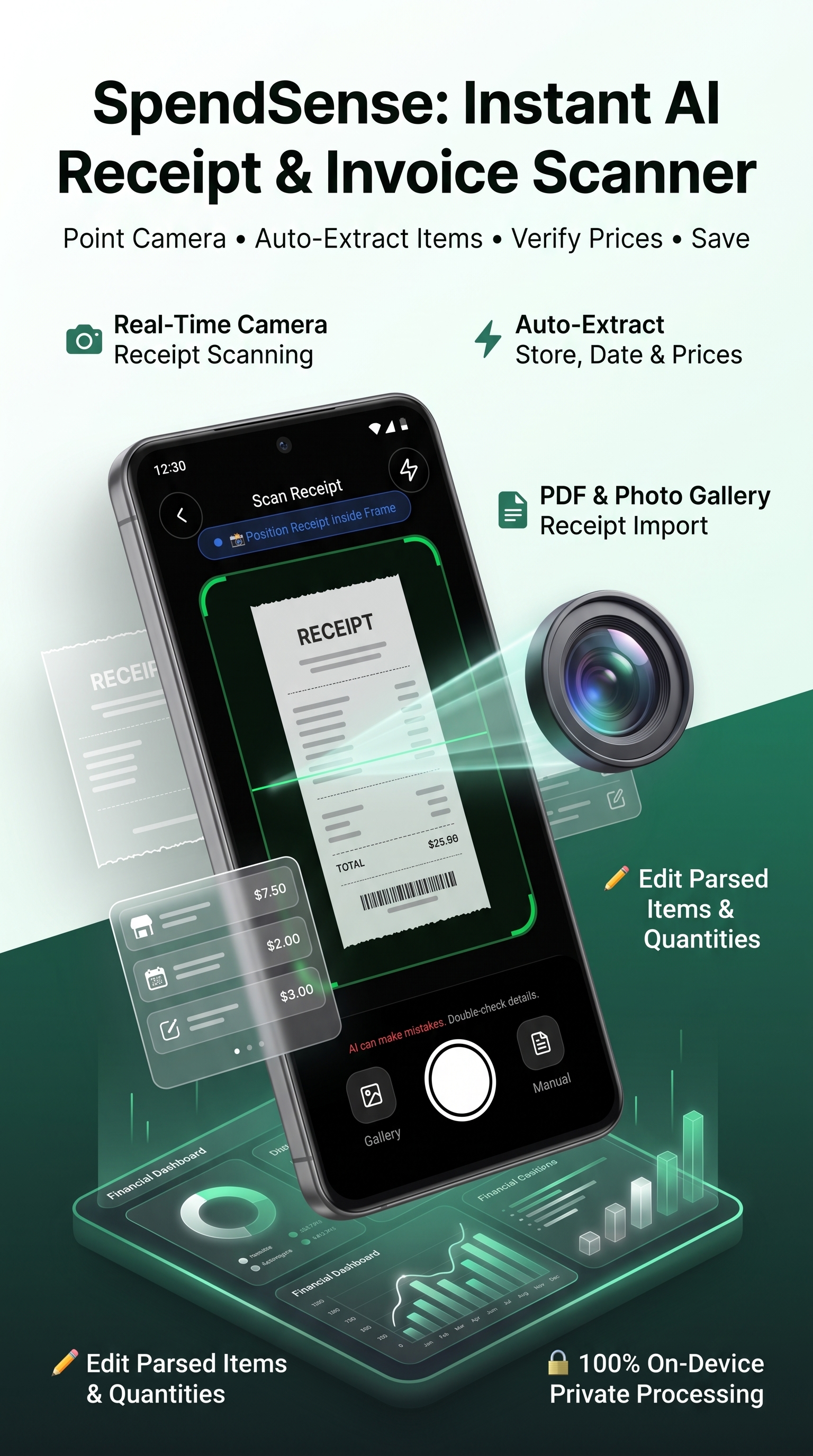 SpendSense Instant Receipt Scanner